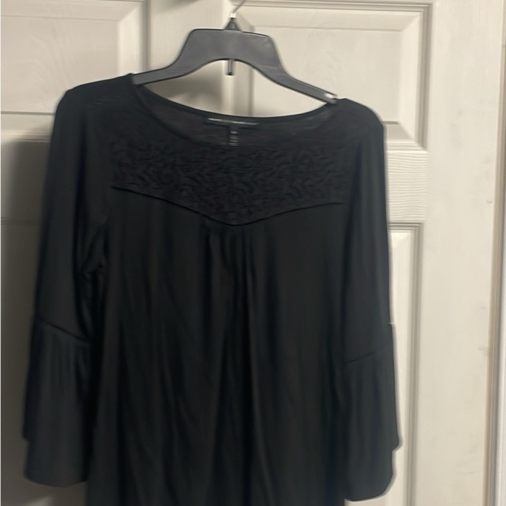 White House Black Market Black Blouse